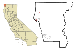 Del Norte County California Incorporated and Unincorporated areas Crescent City Highlighted